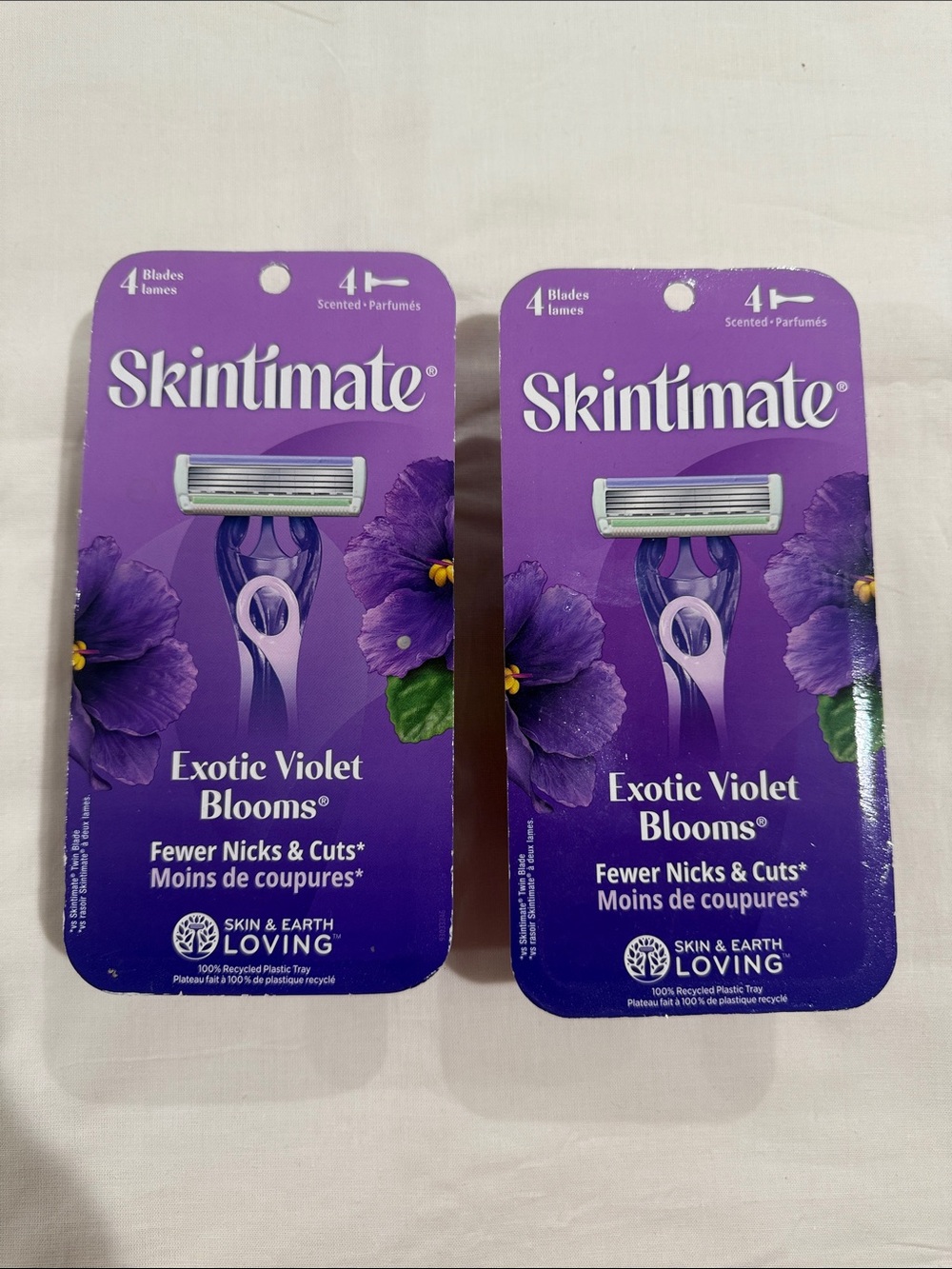 Skintimate Exotic Violet Blooms Women's Razor 2 pieces